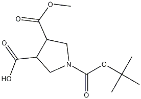 1-BOC-4-(METHOXYCARBONYL)PYRROLIDINE-3-CARBOXYLIC ACID CAS#: 902835-87-4