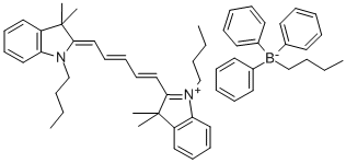 1-BUTYL-2-[5-(1-BUTYL-1,3-DIHYDRO-3,3-DIMETHYL-2H-INDOL-2-YLIDENE)-PENTA-1,3-DIENYL]-3,3-DIMETHYL-3H-INDOLIUM BUTYLTRIPHENYLBORATE CAS#: 941694-83-3