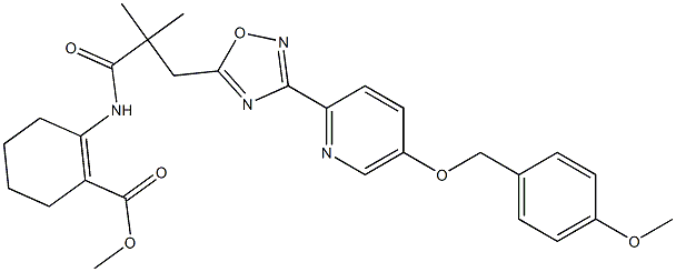 1-Cyclohexene-1-carboxylic acid,2-[[3-[3-[5-[(4-Methoxyphenyl)Methoxy]-2-pyridinyl]-1,2,4-oxadiazol-5-yl]-2,2-diMethyl-1-oxopropyl]aMino]-, Methyl ester CAS#: 917911-03-6