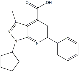 1-Cyclopentyl-3-methyl-6-phenyl-1H-pyrazolo[3,4-b]pyridine-4-carboxylic acid CAS#: 934063-00-0