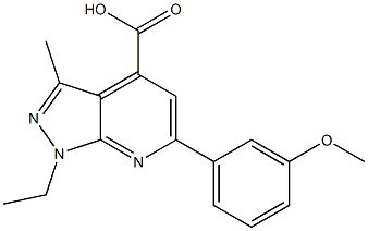 1-Ethyl-6-(3-methoxyphenyl)-3-methyl-pyrazolo[3,4-b]pyridine-4-carboxylic acid CAS#: 937598-74-8