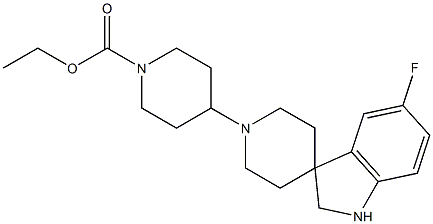 1-Piperidinecarboxylic acid, 4-(5-fluoro-1,2-dihydrospiro[3H-indole-3,4'-piperidin]-1'-yl)-, ethyl ester CAS#: 927402-26-4