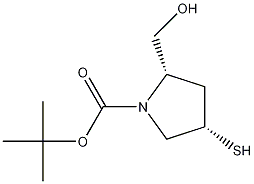 1-Pyrrolidinecarboxylic acid, 2-(hydroxymethyl)-4-mercapto-, 1,1-dimethylethyl ester, (2S,4S)- CAS#: 947166-50-9