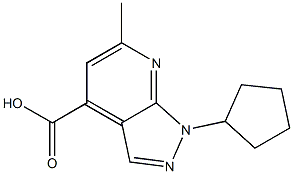 1-cyclopentyl-6-methyl-1H-pyrazolo[3,4-b]pyridine-4-carboxylic acid CAS#: 934156-43-1
