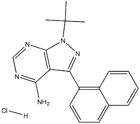 1-tert-butyl-3-(naphthalen-1-yl)-1H-pyrazolo[3,4-d]pyriMidin-4-aMine hydrochloride CAS#: 956025-47-1