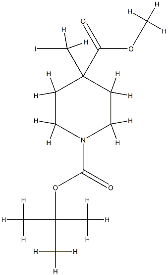 1-tert-butyl 4-Methyl 4-(iodoMethyl)piperidine-1,4-dicarboxylate CAS#: 948895-07-6