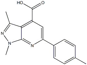 1,3-Dimethyl-6-(p-tolyl)pyrazolo[3,4-b]pyridine-4-carboxylic acid CAS#: 937598-72-6