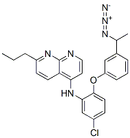 1,8-Naphthyridin-4-amine,  N-[2-[3-(1-azidoethyl)phenoxy]-5-chlorophenyl]-7-propyl- CAS#: 943619-25-8