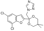 1H-1,2,4-Triazole, 1-((2-(5,7-dichloro-2-benzofuranyl)-5,5-dimethyl-1, 3-dioxan-2-yl)methyl)- CAS#: 98532-77-5