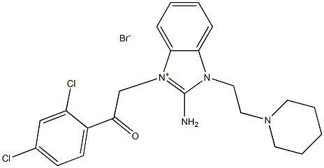 1H-Benzimidazolium,  2-amino-3-[2-(2,4-dichlorophenyl)-2-oxoethyl]-1-[2-(1-piperidinyl)ethyl]-,  bromide  (1:1) CAS#: 917566-62-2