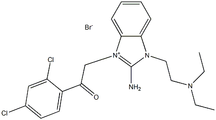 1H-Benzimidazolium,  2-amino-3-[2-(2,4-dichlorophenyl)-2-oxoethyl]-1-[2-(diethylamino)ethyl]-,  bromide  (1:1) CAS#: 917566-61-1