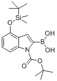 1H-Indole-1-carboxylic acid, 2-borono-4-[[(1,1-dimethylethyl)dimethylsilyl]oxy]-, 1-(1,1-dimethylethyl) ester CAS#: 913388-78-0