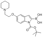 1H-Indole-1-carboxylic acid, 2-borono-5-[2-(1-piperidinyl)ethoxy]-, 1-(1,1-dimethylethyl) ester CAS#: 913388-68-8