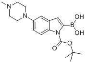 1H-Indole-1-carboxylic acid, 2-borono-5-(4-methyl-1-piperazinyl)-, 1-(1,1-dimethylethyl) ester CAS#: 913388-75-7