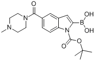 1H-Indole-1-carboxylic acid, 2-borono-5-[(4-methyl-1-piperazinyl)carbonyl]-, 1-(1,1-dimethylethyl) ester CAS#: 913388-57-5
