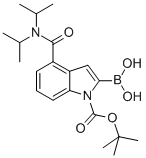 1H-Indole-1-carboxylic acid, 4-[[bis(1-methylethyl)amino]carbonyl]-2-borono-, 1-(1,1-dimethylethyl) ester CAS#: 953411-04-6