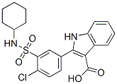 1H-Indole-3-carboxylic  acid,  2-[4-chloro-3-[(cyclohexylamino)sulfonyl]phenyl]- CAS#: 903595-80-2