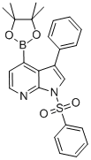 1H-PYRROLO[2,3-B]PYRIDINE, 3-PHENYL-1-(PHENYLSULFONYL)-4-(4,4,5,5-TETRAMETHYL-1,3,2-DIOXABOROLAN-2-YL)- CAS#: 943323-25-9