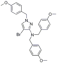 1H-Pyrazol-3-aMine, 4-broMo-N,N,1-tris[(4-Methoxyphenyl)Methyl]- CAS#: 930286-87-6
