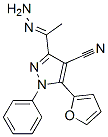 1H-Pyrazole-4-carbonitrile, 5-(2-furanyl)-3-(1-hydrazinylideneethyl)-1-phenyl- CAS#: 933065-53-3