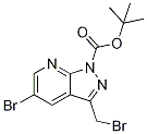 1H-Pyrazolo[3,4-b]pyridine-1-carboxylic acid, 5-broMo-3-(broMoMethyl)-, 1,1-diMethylethyl ester CAS#: 916258-26-9