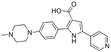 1H-Pyrrole-3-carboxylic  acid,  2-[4-(4-methyl-1-piperazinyl)phenyl]-5-(4-pyridinyl)- CAS#: 951783-35-0