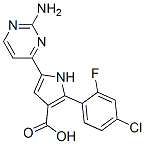1H-Pyrrole-3-carboxylic  acid,  5-(2-amino-4-pyrimidinyl)-2-(4-chloro-2-fluorophenyl)- CAS#: 951784-19-3