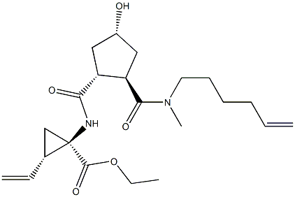 (1R,2S)-ethyl 1-((1R,2R,4S)-2-(hex-5-en-1-yl(Methyl)carbaMoyl)-4-hydroxycyclopentanecarboxaMido)-2-vinylcyclopropanecarboxylate CAS#: 922727-93-3