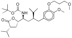 [(1S,3S)-3-[[4-Methoxy-3-(3-methoxypropoxy)phenyl]methyl]-4-methyl-1-[(2S, 4R)-tetrahydro-4-(1-methylethyl)-5-oxo-2-furanyl]pentyl]carbamic Acid 1,1-tert-Butyl Ester CAS#: 900811-52-1