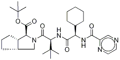 (1S,3aR,6aS)-2-[(2S)-2-[[(2S)-2-Cyclohexyl-2-[(2-pyrazinylcarbonyl)amino]acetyl]amino]-3,3-dimethyl-1-oxobutyl]octahydrocyclopenta[c]pyrrole-1-carboxylic acid tert-butyl ester CAS#: 926276-19-9