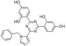2-(1-Benzyl-1H-pyrrol-2-yl)-4,6-bis(2,4-dihydroxyphenyl)-1,3,5-triazine CAS#: 916334-62-8