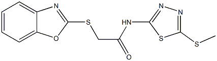 2-(1,3-benzoxazol-2-ylthio)-N-[5-(methylthio)-1,3,4-thiadiazol-2-yl]acetamide CAS#: 919622-48-3