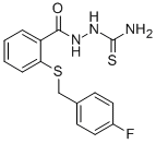 2-(2-[(4-FLUOROBENZYL)SULFANYL]BENZOYL)HYDRAZINECARBOTHIOAMIDE CAS#: 901586-69-4