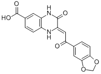 2-[2-Benzo[1,3]dioxol-5-yl-2-oxo-eth-(Z)-ylidene]-3-oxo-1,2,3,4-tetrahydro-quinoxaline-6-carboxylic acid CAS#: 904818-57-1