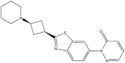 2-(2-(cis-3-(Piperidin-1-yl)cyclobutyl)benzothiazol-6-yl)pyridazin-3(2H)-one CAS#: 929608-13-9