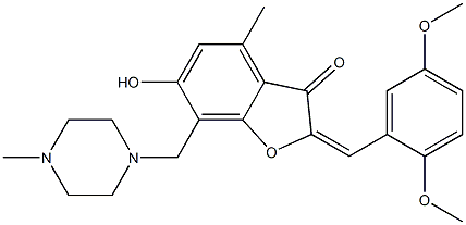 2-(2,5-dimethoxybenzylidene)-6-hydroxy-4-methyl-7-[(4-methyl-1-piperazinyl)methyl]-1-benzofuran-3(2H)-one CAS#: 904005-57-8