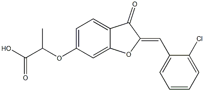 2-{[(2Z)-2-(2-chlorobenzylidene)-3-oxo-2,3-dihydro-1-benzofuran-6-yl]oxy}propanoic acid CAS#: 900260-40-4
