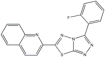 2-[3-(2-fluorophenyl)[1,2,4]triazolo[3,4-b][1,3,4]thiadiazol-6-yl]quinoline CAS#: 951931-17-2