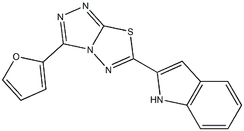 2-[3-(2-furyl)[1,2,4]triazolo[3,4-b][1,3,4]thiadiazol-6-yl]-1H-indole CAS#: 929825-71-8