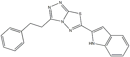 2-[3-(2-phenylethyl)[1,2,4]triazolo[3,4-b][1,3,4]thiadiazol-6-yl]-1H-indole CAS#: 929869-20-5