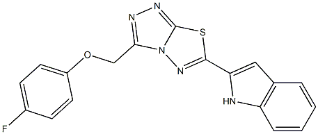 2-{3-[(4-fluorophenoxy)methyl][1,2,4]triazolo[3,4-b][1,3,4]thiadiazol-6-yl}-1H-indole CAS#: 951981-46-7