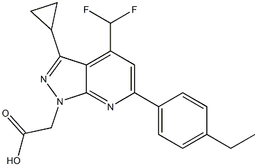 2-[3-Cyclopropyl-4-(difluoromethyl)-6-(4-ethylphenyl)pyrazolo[3,4-b]pyridin-1-yl]acetic acid CAS#: 937607-29-9