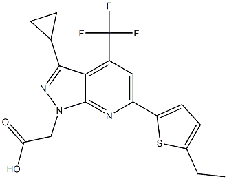 2-[3-Cyclopropyl-6-(5-ethyl-2-thienyl)-4-(trifluoromethyl)pyrazolo[3,4-b]pyridin-1-yl]acetic acid CAS#: 937606-22-9