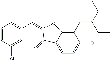 2-(3-chlorobenzylidene)-7-[(diethylamino)methyl]-6-hydroxy-1-benzofuran-3(2H)-one CAS#: 900268-24-8