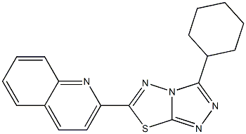 2-(3-cyclohexyl[1,2,4]triazolo[3,4-b][1,3,4]thiadiazol-6-yl)quinoline CAS#: 929834-57-1