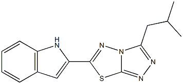 2-(3-isobutyl[1,2,4]triazolo[3,4-b][1,3,4]thiadiazol-6-yl)-1H-indole CAS#: 951935-36-7