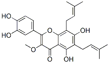 2-(3,4-Dihydroxyphenyl)-5,7-dihydroxy-3-methoxy-6,8-bis(3-methyl-2-butenyl)-4H-1-benzopyran-4-one CAS#: 99217-70-6
