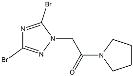 2-(3,5-dibromo-1H-1,2,4-triazol-1-yl)-1-(pyrrolidin-1-yl)ethanone CAS#: 917219-29-5