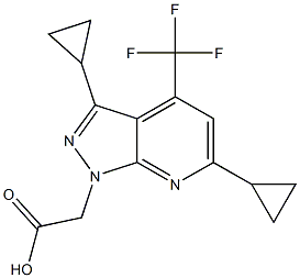 2-[3,6-Dicyclopropyl-4-(trifluoromethyl)pyrazolo[3,4-b]pyridin-1-yl]acetic acid CAS#: 937606-02-5