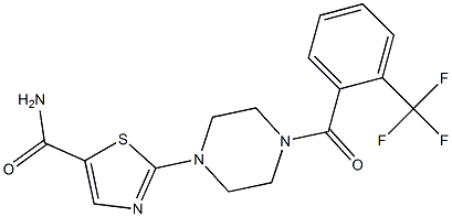 2-(4-(2-(TrifluoroMethyl)benzoyl)piperazin-1-yl)thiazole-5-carboxaMide CAS#: 916888-66-9